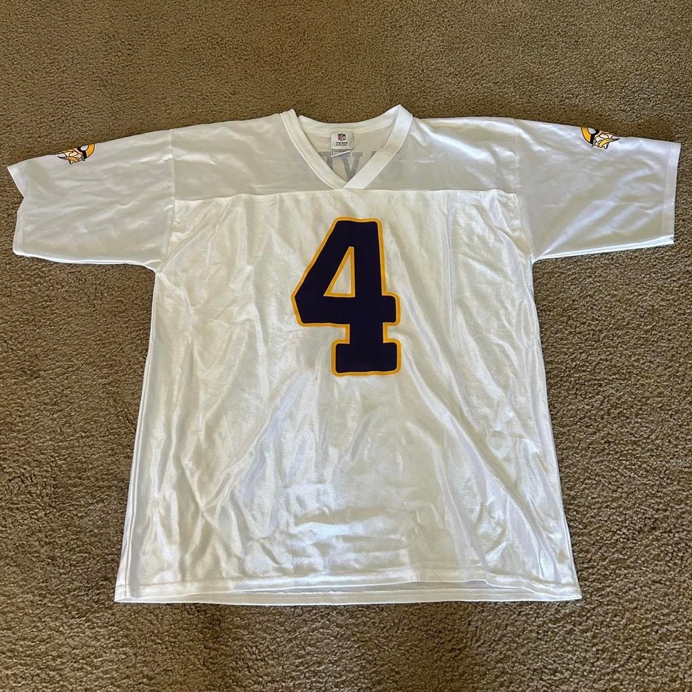 Authentic NFL Brett Favre Minnesota Vikings white jersey Size L